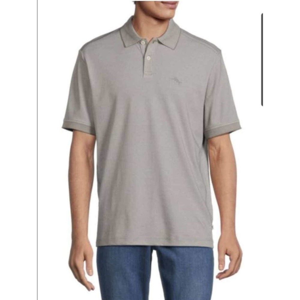 Tommy Bahama Men's 2-Button Polo Shirt Size S Bala shark Gray New W/Tags *defect